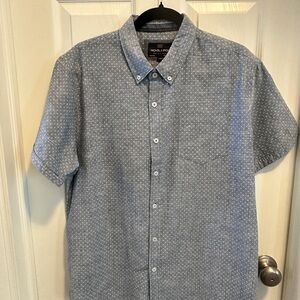 Denim Blue Men's Casual Button Down Shirt